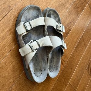 Mephisto taupe leather sandal